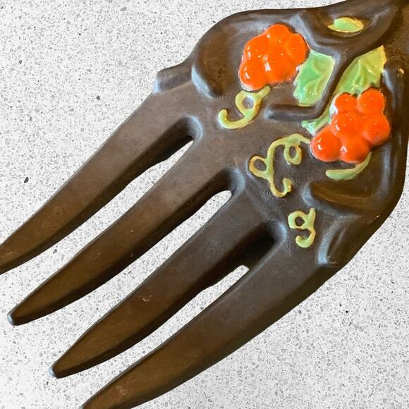 Rare Vintage LARGE 17β ARNELS Kiln Fired Ladle Spoon Fork Circa 1978 - Picture 5 of 12